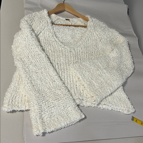 Free People Ivory Sand Dune Bell Sleeve Sweater - Picture 11 of 16